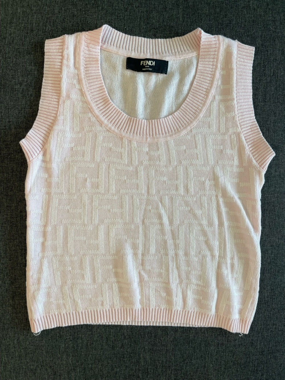 Fendi baby pale pink Pink Knit Sleeveless Sweater Vest